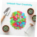 Resin Pebbles Easy to Use Glow-in-the-Dark 500pcs Recharge in Sunlight Luminous Stones Random Color for Outdoor Garden Decor for Pathways and Decorative Planters, Landscaping - Image 7