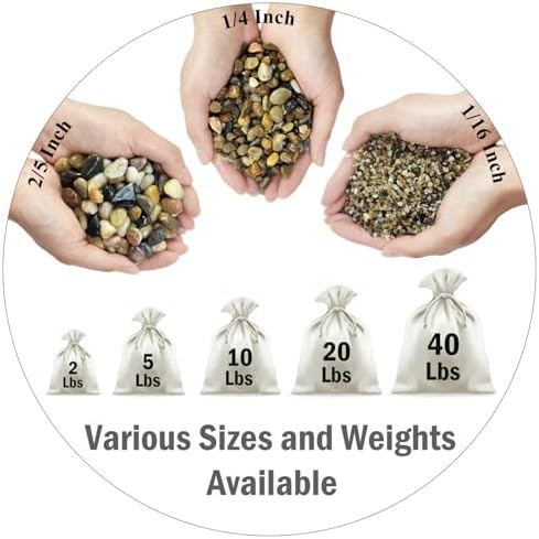 FANTIAN 10 lbs Pea Gravel for Landscaping, 2/5 Inch Size Mixed Color River Rocks for Aquarium, Succulent, Vase Fillers, Cactus Bonsai, Plant Soil Cover and Outdoor Garden Rocks. - Image 2