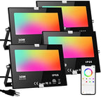 LED Flood Light Outdoor 30W, Color Changing RGB Lights 300W Equivalent by ChangM