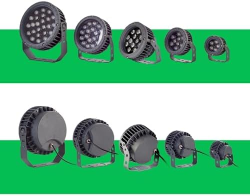 Outdoor Spotlight - 12V/24V LED Landscape Light, LED Flood Light, IP65 Waterproof Color-Changing Tree Engineering Garden Spotlight, for Yard Lawn Garden Pathway Lighting(Green,18W (AC24V)) - Image 5
