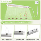 GYTF T5 LED Grow Lights, 306-Bulbs 5000K White Full Spectrum Plant Growing Lamp Bars for Indoor Plants Seedling Hydroponics, Daisy-Chain Design (6 x 10W, 300W Equivalent) - Image 6