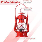 Hortsun 8pcs 8inch Red Vintage LED Hurricane Lantern Battery Operated Lamp - Image 4