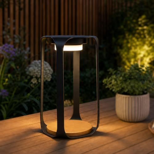 Solar Table Lamps Outdoor,Rechargeable Cordless Battery Operated Table Lamp by TOOTOOSTAR