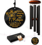 Custom Lacrosse Memorial Wind Chime, Personalized Name & Years by AlpadilCo