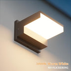 2 Pack Modern Outdoor Wall Light 3000K Aluminum LED Exterior Wall Sconces IP65 Waterproof for Patio Porch(Black) - Image 4