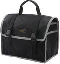 Tool Organizer Bag | 1 Large Pocket Storage Pouch & 2 Side Pockets & Canvas Handle, Heavy Duty 16oz Waxed Canvas Tote Bag, Reusable Tool Carrier for Hand Tools - 11.5"L x 6"W x 7.5"H - Black by Kaaltisy