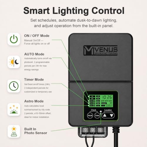 VENUS MANUFACTURING 300W Low Voltage Landscape Transformer 12V-15V - Image 2