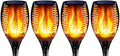 Solar Lights 96 LED Waterproof Flickering Flames Tiki Torch Light - Outdoor Waterproof Landscape Decoration Backyard Pathway Lights - Auto On/Off for Garden, Driveway, Patio, & More 4 Pack by 5+STAR+SUPER+DEALS