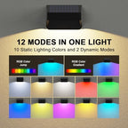 ZCXLIGHT Solar Fence Lights Outdoor,Fence Solar Lights Outdoor Waterproof Led IP65 with10 Fixed Colors ＆ RGB Color Changing for Wall Backyard Step Railing Patio Pool Porchaily&Holiday Decorations (4) - Image 4