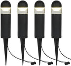 Low Voltage Landscape Lighting Aluminum LED Bollard Lights 4 Pack by MULANDI