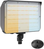 1Pack-Dusk to Dawn Outdoor 100W LED Flood Light with Knuckle&Plate, 3000K/4000K/5000K Color Selectable, 14000LM 1000W Equiv., ETL Commercial LED Floodlight, Outdoor Security Lighting for Parking Lot by FocusonLEDLighting