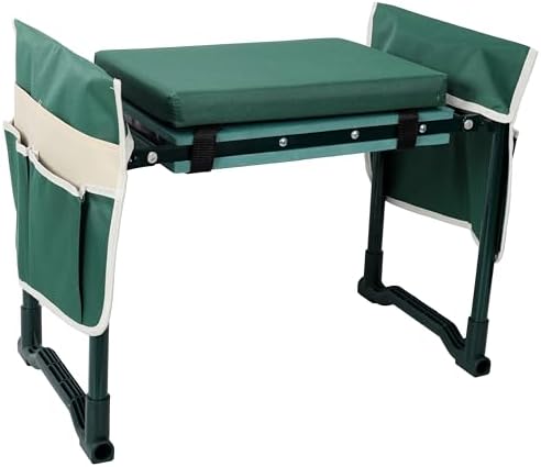 Garden Kneeler and Seat Bench with 2 Free Tool Pouch, Foldable Stool, EVA Foam Pad, with an Extra Soft Wider Cushion, and Large Tool Bag for Gardeninng Lovers - Image 6