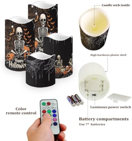 Skeleton LED Flameless Candles with Remote Control - Image 3