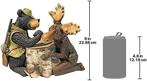 Design Toscano Moose and Black Bear Arm Wrestling Statue - Image 3