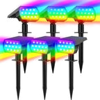 WELALO Color Changing Solar Lights Outdoor, IP68 Waterproof, RGB, 6 Pack by WELALO