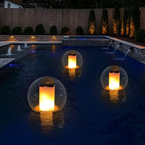 VISOFO Solar Floating Pool Lights for Swimming Pool, Flame Led Lamp, 1 pcs by VISOFO