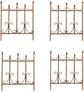1-4 PCS Miniature Rusty Fence Gate Metal Craft Ornaments Fairy Garden Decoration Accessories Decorate Your Own Mini Yard (Fence gate 4pcs) by Unknown