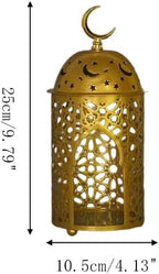 Candlestick Candle Barrels Moroccan Style Retro Lanterns Projection Lights Hollowed-Out Decorations Home Ramadan Hanging Outdoor Indoor Courtyard Porch Festival Weddings - Image 2