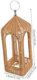 Handwoven Woven Lamp Shade Cover Lantern for Patio Balcony - Image 2