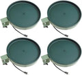 Farm Innovators BD-75 All-Season 3-in-1 Outdoor 14-Inch Heated Birdbath with 3 Mounting Options, 75 Watts, Green/Light Green (4 Pack) by FarmInnovatorsInc