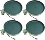 Farm Innovators BD-75 All-Season 3-in-1 Outdoor 14-Inch Heated Birdbath with 3 Mounting Options, 75 Watts, Green/Light Green (4 Pack) by FarmInnovatorsInc