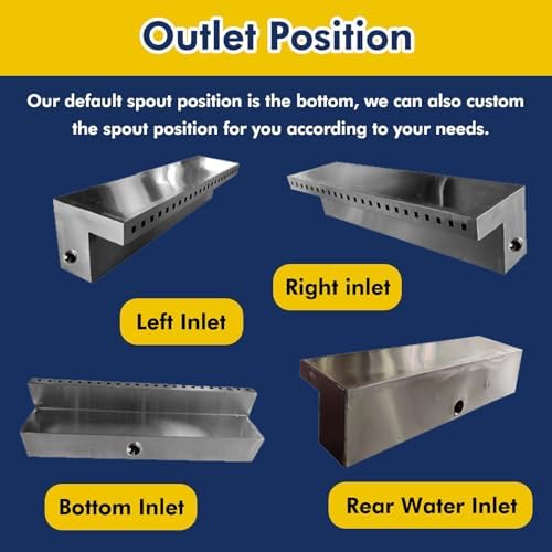 Pool Fountain Acrylic Waterfall Spillway Decorative Water Feature,Heavy-Duty Wall-Mounted Waterfall Spillway Kit for Garden & Patio Decor, 80in Silver Flow Con - Image 6