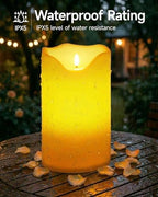 Homemory 6.3"x12" Extra Large Outdoor Waterproof Candle with Auto 6H Timer - Image 4
