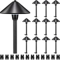 SUNVIE 12-Pack 7" Low Voltage Path Lights 3W 12-24V Black Cast-Aluminum by SUNVIE