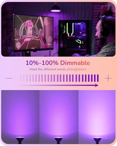EDISHINE Halloween PAR38 LED Flood Purple&Orange Light Bulbs Dimmable 4Pack - Image 4