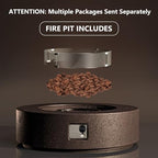 COSIEST 42 inch Outdoor Propane Fire Pit Coffee Table w Concrete Round Base Patio Heater, Certified, 50,000 BTU Stainless Steel Burner, Free Lava Rocks, Wind Guard, Rain Cover - Image 7