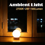 WEILAILUX Small Shower Lamp Waterproof, Cordless Globe Table Lamp (Black) - Image 4