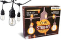 NorbSTRING 50FT LED String Lights – Plug-in Outdoor Weatherproof Lights, Cozy Candle-Like Warm White Glow, Shatterproof Commercial-Grade Bulbs for Patio, Backyard, Deck & Events, Energy-Efficient by NorbLighting