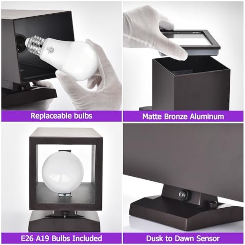 rosykite Outdoor Wall Lights with Photocell Sensor, Exterior Sconce - Image 6