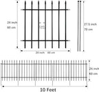 Thealyn 24" H x 24" W Decorative Metal Garden Fence, 5 Panels, 10 Ft - Image 6