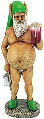 Design Toscano QM14020 Garden Gnome Statue - Otto Fully Krausened Elf Gnome - Naughty Gnomes - Drunk Gnome Statue full color - Image 2
