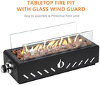 18" Propane Gas Fire Pit Side-Mounted, Portable Tabletop Fireplace, FP026 - Image 5