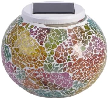 Solar Glass Ball Table Lamp, Color Changing Waterproof Outdoor Light by Unknown