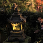 Outdoor Garden Animal Statues Patio Décor, Garden Floor Standing Statues, Outdoor Stone-Like Sculptures Patio Yard Decor Zen Pagoda Stupa Lantern Crafts Ornaments - Image 5