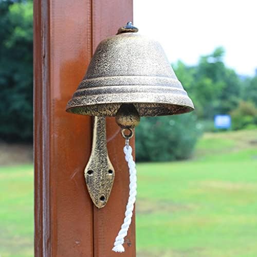 Cast Iron Rustic Metal Wall Bell Hanging Classic Dinner Chime Decoration for - Image 6