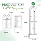 2 Pack 78.7" x 19.6" Iron Arch Decoration Garden Trellis, Metal Climbing Plant Trellis for Heavy Vines, Roses, Flowers, and Vegetables, Perfect for Gardens, Lawns. - Image 2