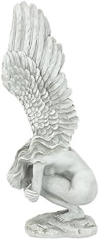 Design Toscano NG33765 Remembrance and Redemption Angel Religious Garden Statue, Medium 15 Inch, Ivory - Image 3