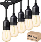 Svater Outdoor String Lights LED 24 FT S14 LED Edison Vintage Waterproof by Svater