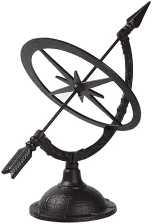 Cast Iron Armillary Sundial, Timing Instrument Ancient, Indoor Outdoor Deco - Image 5