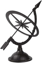 Cast Iron Armillary Sundial, Timing Instrument Ancient, Indoor Outdoor Deco - Image 5