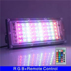 50W RGB LED Flood Light, 220V-240V AC, IP65 Waterproof Color-Changing Outdoor Spotlight with Remote Control(RGB-50 W) - Image 2