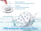 Submersible LED Lights with Remote, 4 Pack 13 LED Pool Lights with Magnets and Suction Cups, for Pond, Party, Wedding, Vase Base, Lighting Battery Operated - Image 3