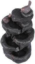 Generic Resin Stone Imitation Waterfall with LED Lights Tabletop Water Fountain Desktop Waterfall Fountain Relax Meditation Decor for Home Office by Unknown