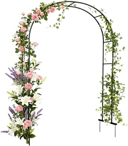 Garden Arch Trellis Metal Arbor Heavy Duty for Climbing Plants by Dazioter