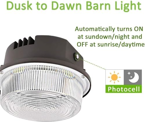 40W LED Barn Light Dusk to Dawn Area Light 5000K 5200Lm ETL Listed - Image 3