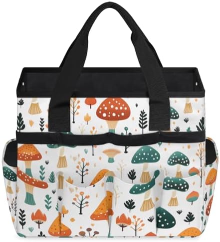 Other Plants Garden Tool Bag Tote for Men Women Multiple Pockets Wide Mouth Heavy Duty Waterproof Tool Organizer Bag for Outdoor Lawn Yard Portable Gardening Storage With Elasticbands by Unknown